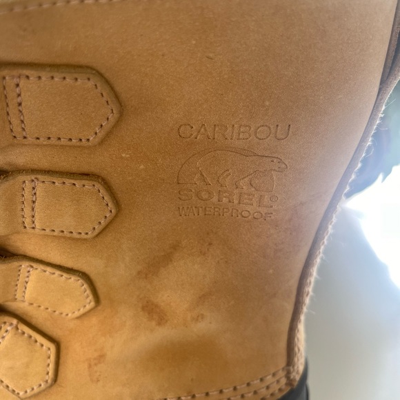 Sorel Womens Caribou WP Boots NL1004 280 Sz 6 leather w wool lining $130 - Picture 5 of 15